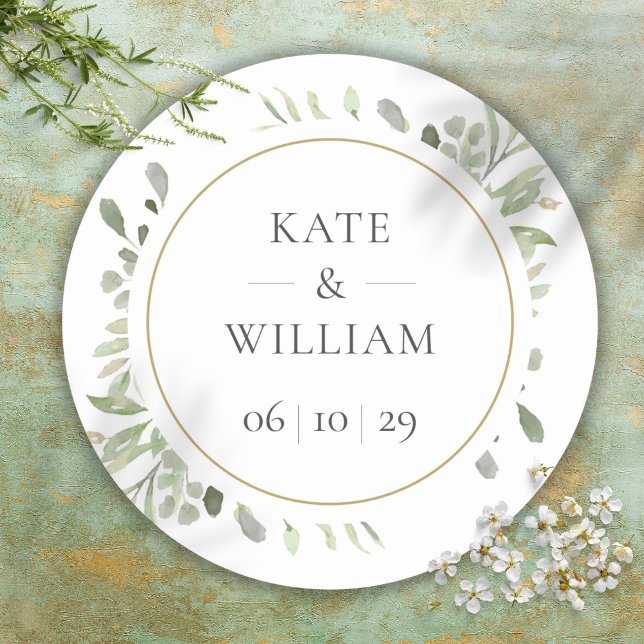Elegant Eucalyptus Greenery Wedding Favour Classic Round Sticker (Elegant Eucalyptus Greenery Wedding Favor Classic Round Sticker)