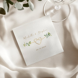 Elegant Eucalyptus Greenery Wedding Napkin