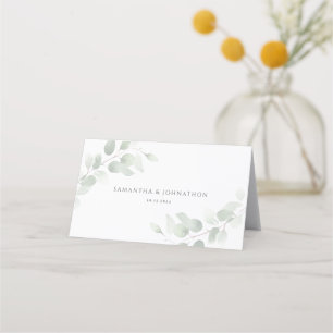 Elegant Eucalyptus Greenery Wedding  Place Card