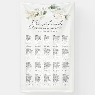 Elegant Eucalyptus Greenery Wedding Seating Banner