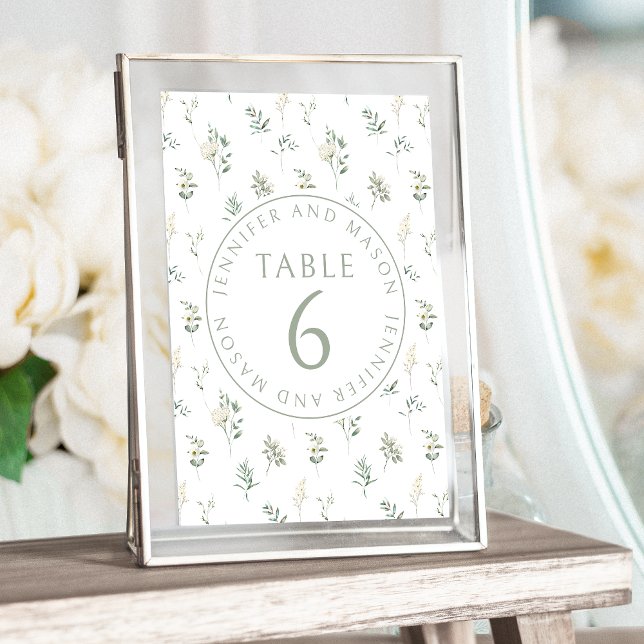 Elegant eucalyptus greenery wedding table numbers (Creator Uploaded)