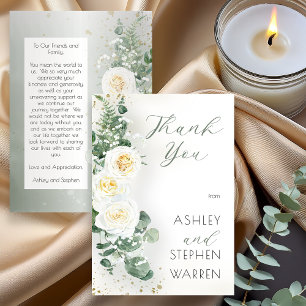 Elegant Eucalyptus Greenery Wedding Thank You Card