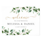 Elegant Eucalyptus Greenery Wedding Welcome Sign