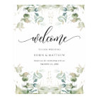 Elegant Eucalyptus Greenery Welcome Sign