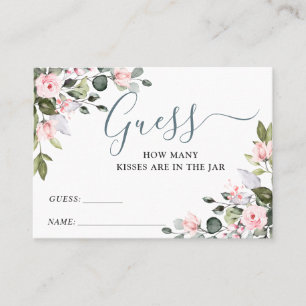 Elegant Eucalyptus Guess How Many Game Card