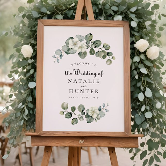 Elegant Eucalyptus Leaf Arch Greenery Wedding Sign (Creator Uploaded)