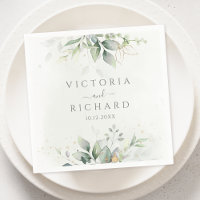 Elegant Eucalyptus Leaves Greenery Gold Wedding