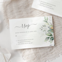 Elegant Eucalyptus Leaves Greenery Gold Wedding