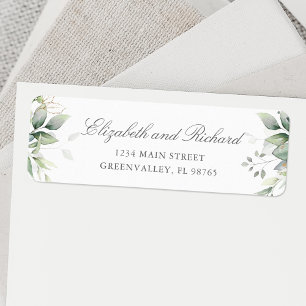 Elegant Eucalyptus Leaves Greenery Return Address Label