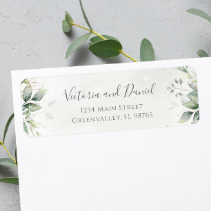 Elegant Eucalyptus Leaves Greenery Return Address Label