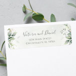 Elegant Eucalyptus Leaves Greenery Return Address Return Address Label<br><div class="desc">Beautiful return address labels featuring watercolor eucalyptus and gold leaves.</div>