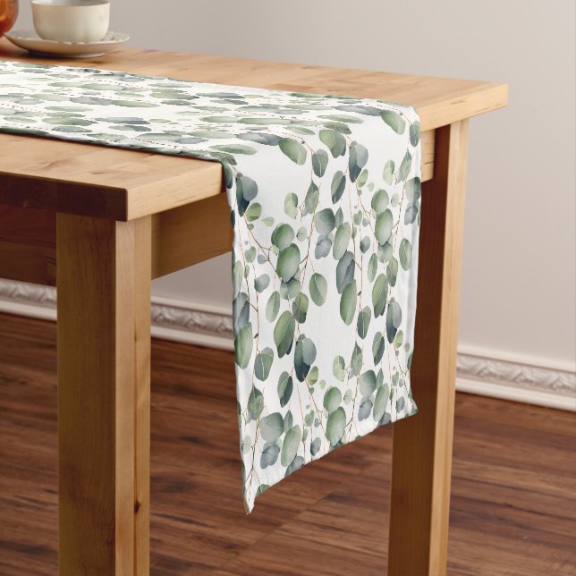 Elegant Eucalyptus Leaves Greenery Table Runner (In Situ)
