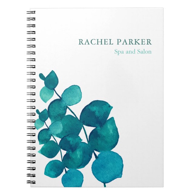 Elegant Eucalyptus Leaves Notebook (Front)