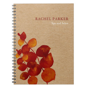 Elegant Eucalyptus Leaves Rustic Kraft Notebook