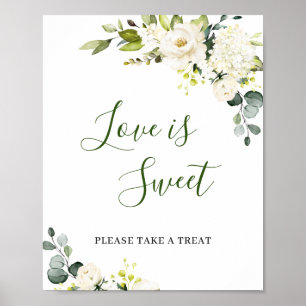 Elegant Eucalyptus Love is Sweet Wedding Sign