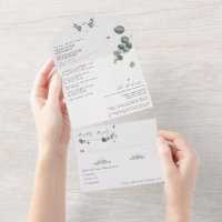 Elegant Eucalyptus Monogram Wedding