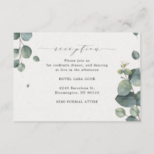 Elegant Eucalyptus Reception Card