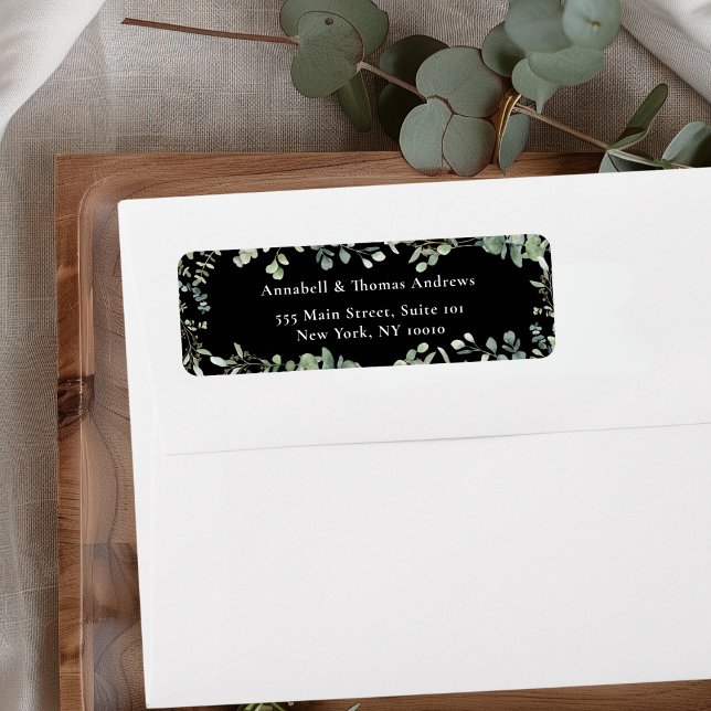Elegant, Eucalyptus  Return Address Label (Creator Uploaded)