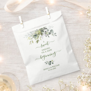 Elegant Eucalyptus Sweet Ending to New Beginning Favour Bag