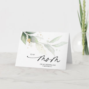 Elegant Eucalyptus To My Mum on my Wedding Day Card