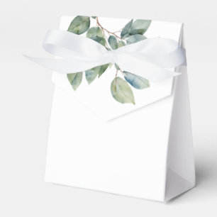 Elegant eucalyptus watercolor greenery botanical favour box