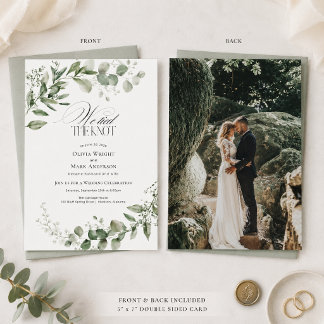 Elegant Eucalyptus We Tied The Knot Wedding Invitation