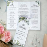 Elegant Eucalyptus Wedding Ceremony Program<br><div class="desc">For further customisation,  please click the "customise further" link. If you need help,  contact me please.</div>