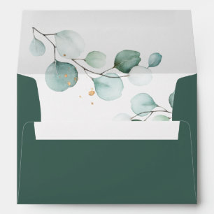 Elegant Eucalyptus wedding envelopes