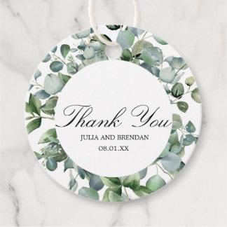 Elegant Eucalyptus wedding Favour Tags
