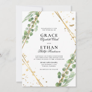 Elegant Eucalyptus Wedding Invitation