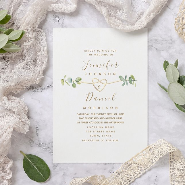 Elegant Eucalyptus Wedding Invitation (Creator Uploaded)