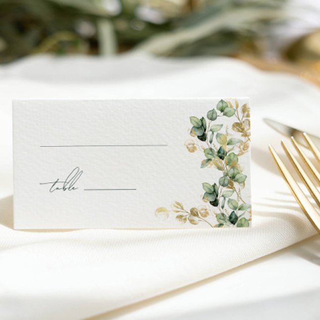 Elegant Eucalyptus Wedding Place Cards (Creator Uploaded)