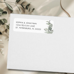 Elegant Eucalyptus Wedding Return Address Label