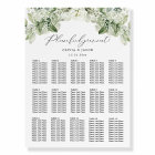Elegant Eucalyptus Wedding Seating Chart 12 Tables