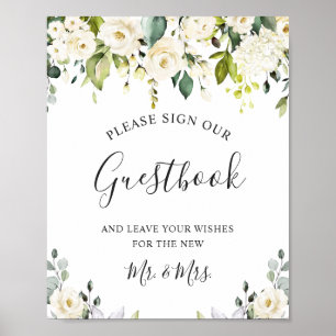 Elegant Eucalyptus Wedding Sign Our Guestbook