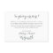 Elegant Eucalyptus Wedding Welcome Hotel Card