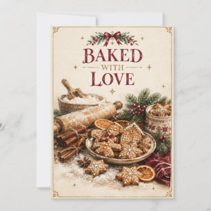 Elegant European Christmas , Gingerbread Bakery Card