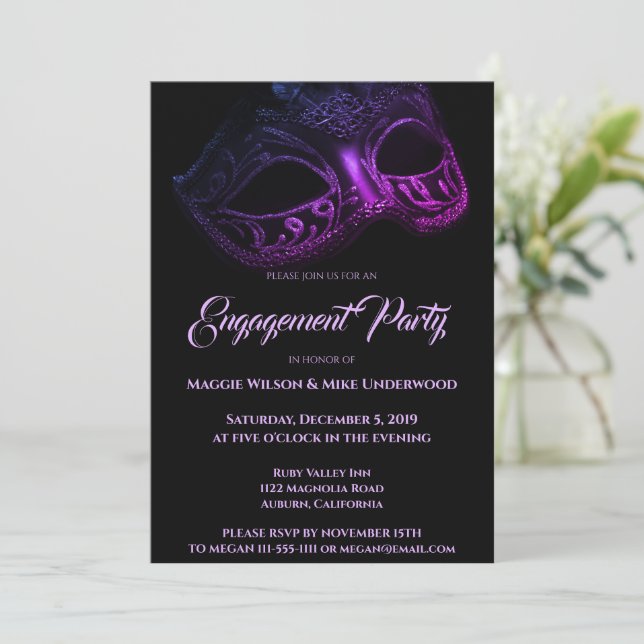 Elegant Evening  Invitation (Standing Front)