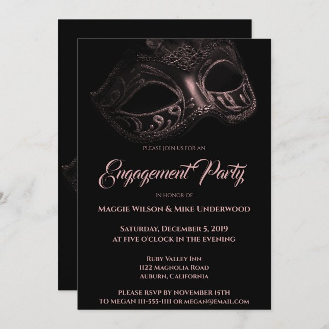Elegant Evening  Invitation (Front/Back)