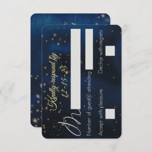 Elegant Evening RSVP Cards with website on back