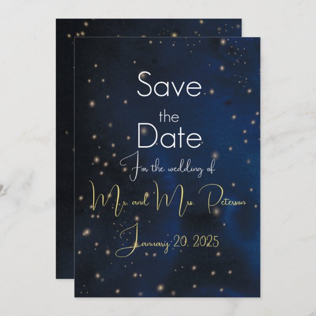 Elegant Evening Save The Date (Front/Back)