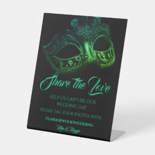 Elegant Evening Wedding Poster Pedestal Sign