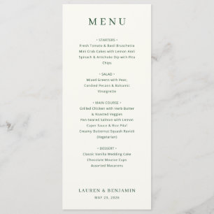 Elegant Event MENU Classic Serif