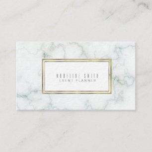 Elegant Event Planner Floral Florist Marble Business Card