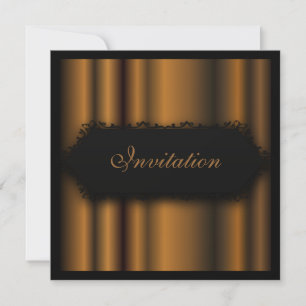 Elegant Events Chocolate Black  Invitation