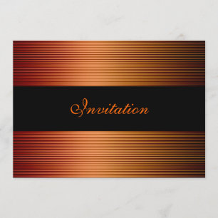 Elegant Events Gold Copper Bronze Black Invitation