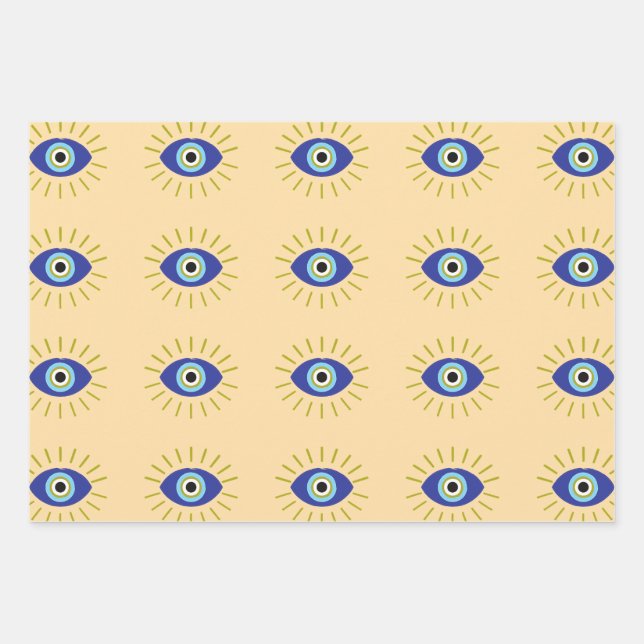 Elegant Evil Eye  Wrapping Paper Sheet (Front)