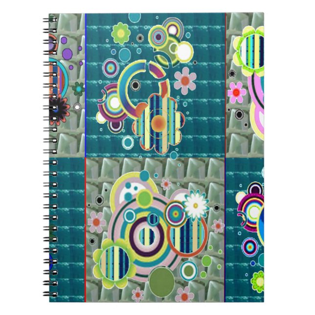 Elegant Exotic Artistic Pattern Stone Crystal GIFT Notebook (Front)