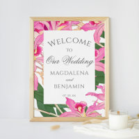 Elegant Exotic Pink Orchid Flowers Wedding Welcome