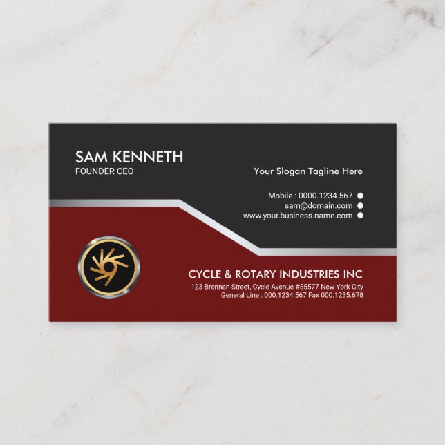 Elegant Exquisite Stunning Silver Line Founder CEO Business Card (Front)